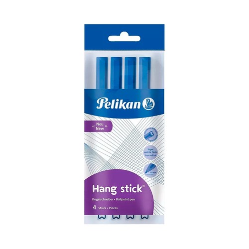 Set 4 Bolígrafos azules con capucha, PELIKAN.