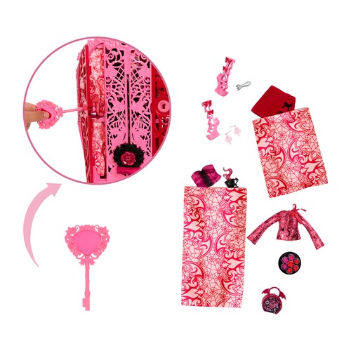 Muñeca Draculaura, Skulltimate Secrets Midnight Garden, con puerta y llave misteriosa, MONSTER HIGH.