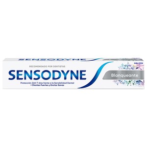Imagen de SENSODYNE Pasta de dientes con flúor y acción blanqueadora, especial dientes sensibles 75 ml.