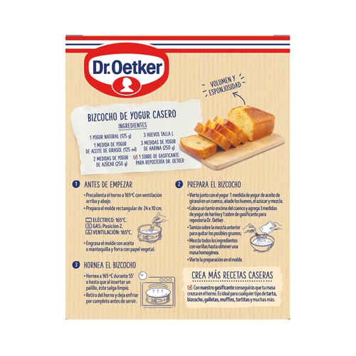 DR. OETKER Baking Glasificante para repostería 5 sobres 60 g.