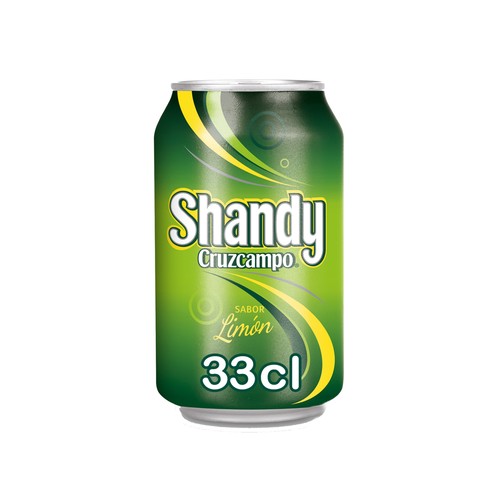 Cerveza con limón SHANDY CRUZCAMPO lata de 33 cl.