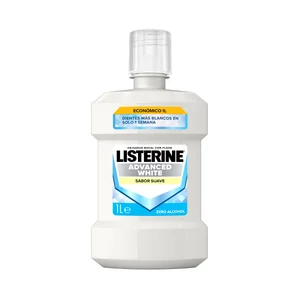 LISTERINE Enjuague bucal sin alcohol, con acción blanqueadora y sabor a menta 1 l.