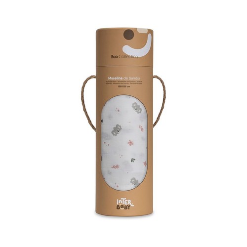 Pañan de tela, diseño koala, color blanco, INTERBABY.