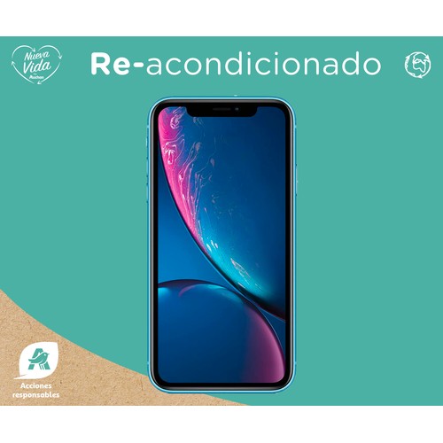 Apple iPHONE XR 128GB azul (REACONDICIONADO), pantalla 15,4cm (6,1") .