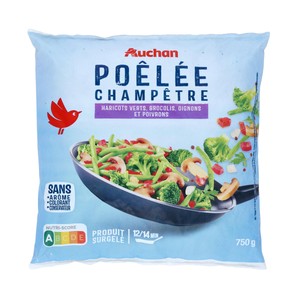 Imagen de AUCHAN Salteado campestre (mezcla de verduras sazonadas) 750 g Producto Alcampo.