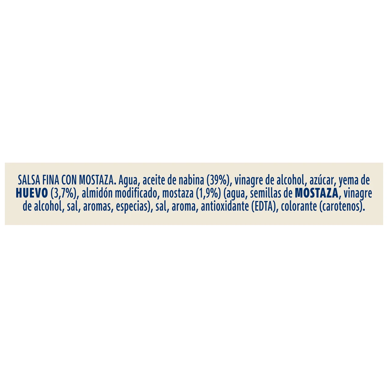 Salsa Mayonesa con mostaza formato bote bocabajo 430ml.
