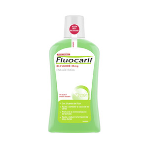 Imagen de FLUOCARIL Enjuague bucal bi-flúor, sin alcohol y con sabor a menta FLUOCARIL 500 ml.