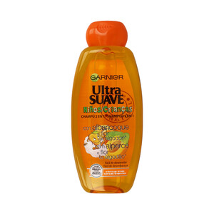 GARNIER Champú ultra suave para niños, con albaricoque y flor de algodón GARNIER 400 ml.