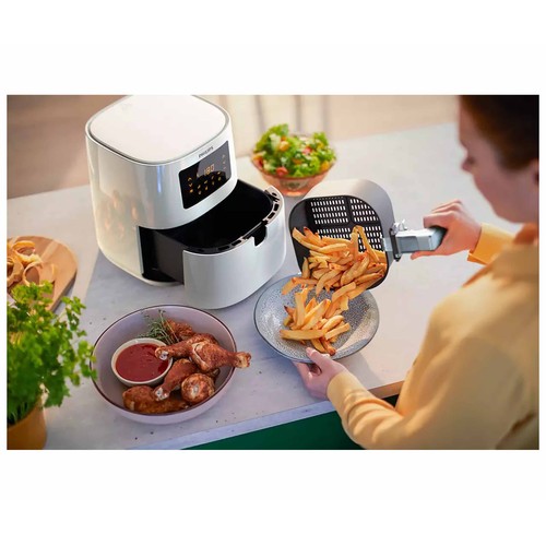 Freidora sin aceite PHILIPS Essential Airfryer HD9252/00, 1400W, capacidad 4,1L, temporizador, termostato, pantalla táctil.