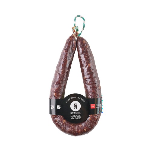 SABORES SIERRA DE MADRID Salchichón de ciervo, elaborado sin gluten 250 g.
