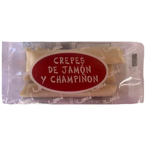 UP! Crepes congelados rellenos de jamón y champiñón 200 g.