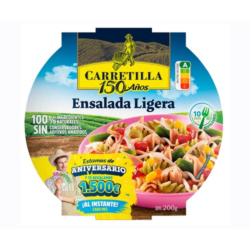 CARRETILLA Ensalada de pasta ligera con soja 200 g.
