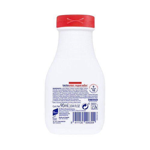 LACTOVIT Lactourea Gel reparador baño o ducha, para pieles secas y extra secas 90 ml.