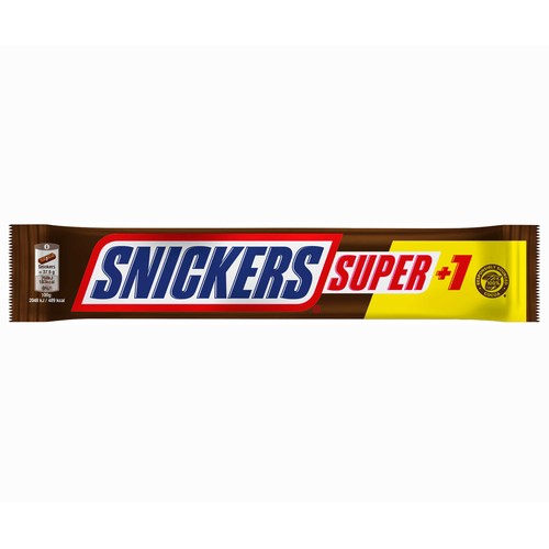 SNICKERS Barra de chocolate súper+1 112,5 g.