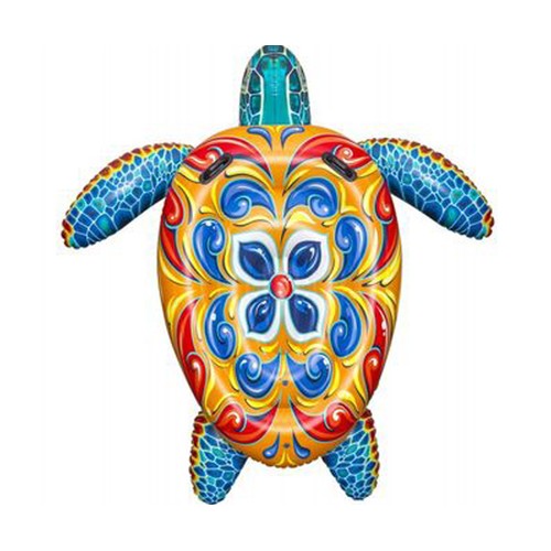 Figura hinchable de tortuga mediterránea con asas 183x173cm, BESTWAY.