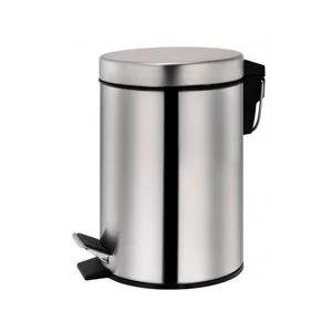 ACTUEL Cubo de basura con pedal de acero inoxidable 12L
