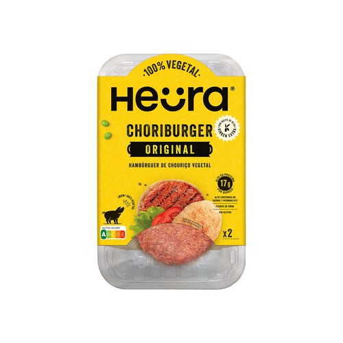 HEÜRA Burger vegetal a base de proteina de soja y aceite de oliva virgen extra HEÜRA 2 x 110 g.