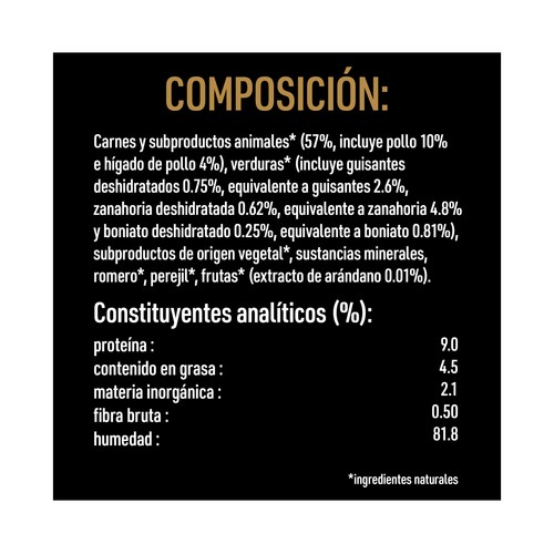 CESAR Pienso húmedo de pollo lata 400 g.