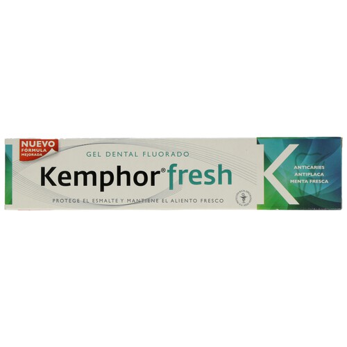 KEMPHOR Pasta de dientes con textua gel y sabor a menta KEMPHOR Fresh 75 ml.