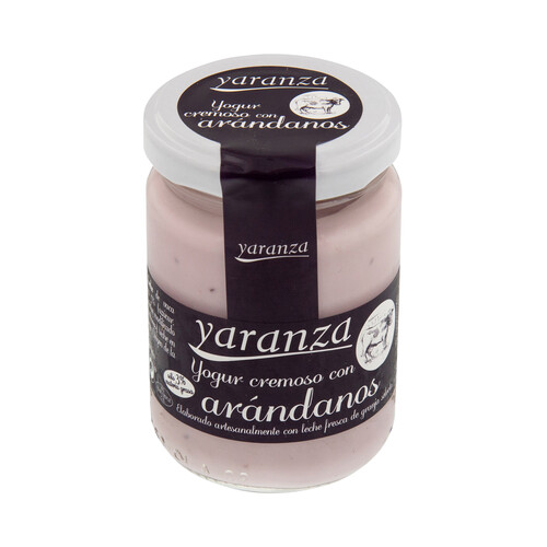 YARANZA Yogur cremoso con arándanos y solo un 3% de materia grasa 140 g.