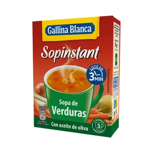 GALLINA BLANCA Sopinstant Sopa de verduras con picatostes 3 uds. 17 g.