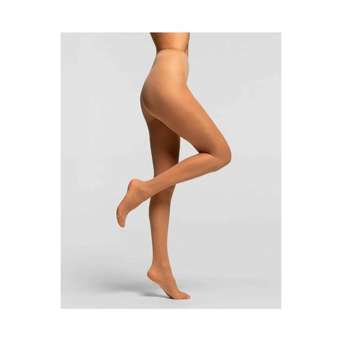 Panty transparente mate con acción descanso, 40den, POMPEA, color polvere, talla M.