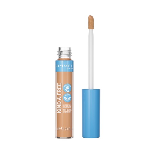 RIMMEL  Kind & free tono 020 Light Corrector hidratante con un 80% de ingredientes naturales.