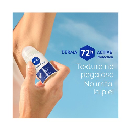 NIVEA Protege & cuida Desodorante roll on para mujer antitranspirante hasta 72 horas 50 ml.