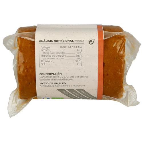 AHIMSA Hamburguesa de soja y zanahoria ecológica AHIMSA 750 g.