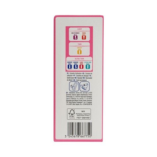 PRODUCTO ALCAMPO Salvaslips ultrafinos, normales y con forma anatómica 30 uds.
