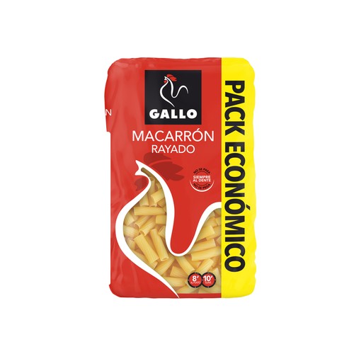 GALLO Pasta macarrón rayado 900 g.
