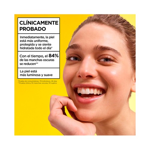 GARNIER Wonder tint tono claro Fluido con color todo en 1 (unifica, protege y antimanchas) con FPS 50+ 40 ml.