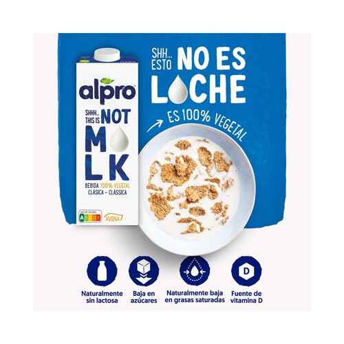ALPRO Bebida de avena 100% vegetal  Not milk 6 x 1 l.