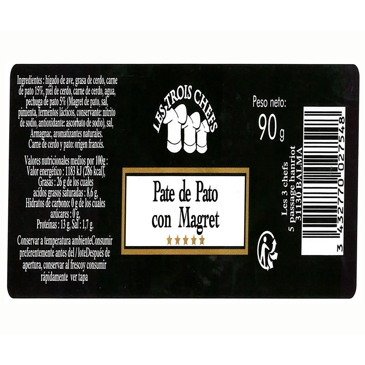 Pack gourmet de paté y foie gras 360 g.