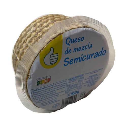 PRODUCTO ECONÓMICO ALCAMPO Queso mezcla semicurado (Vaca - Oveja) 950 g.