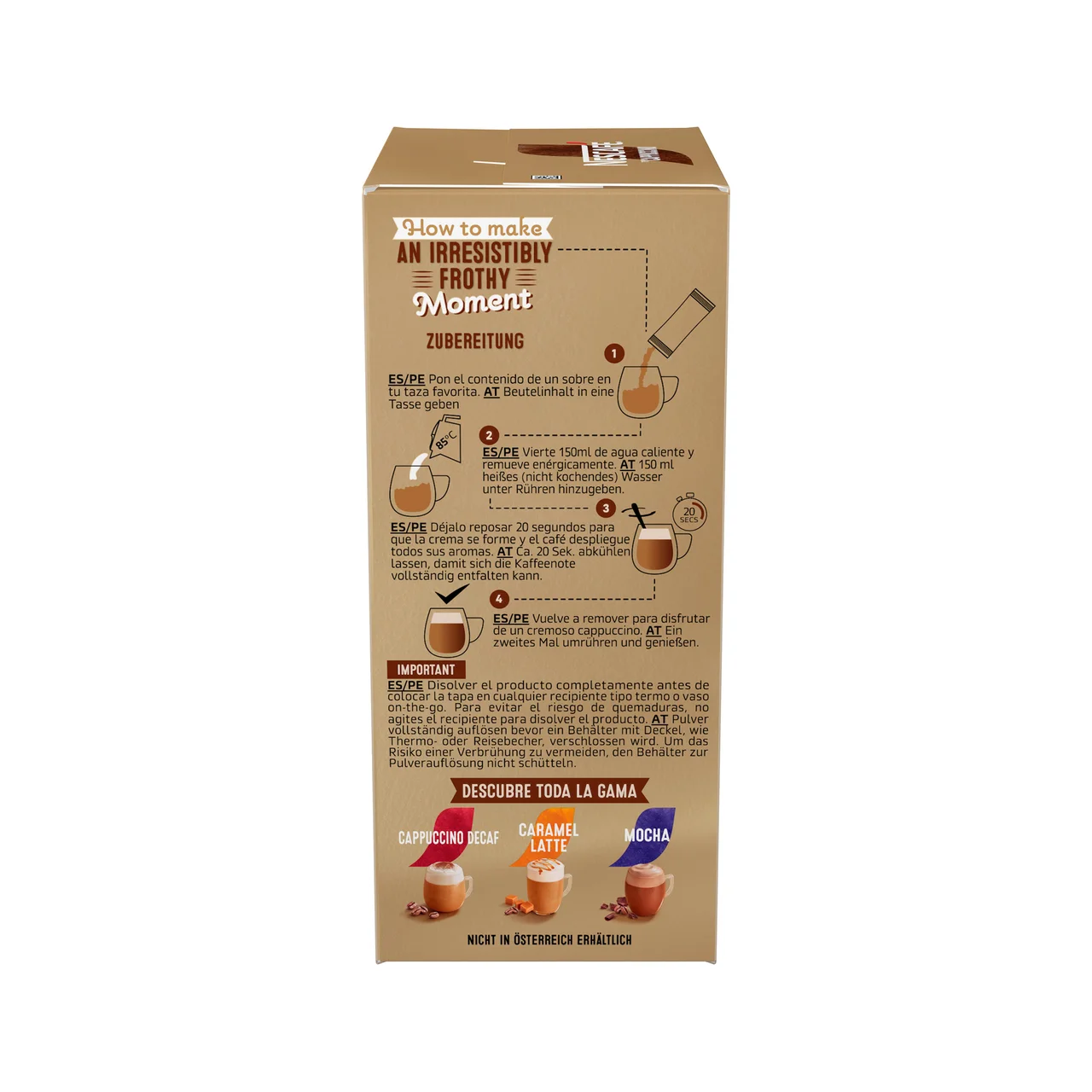 NESCAFÉ Café Cappuccino natural NESCAFÉ 10 uds. de 14 g.