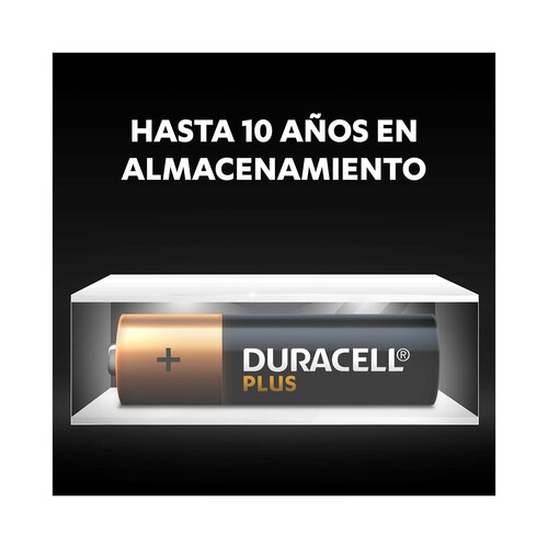 Pack de 10 pilas alcalinas AA, LR06, 1,5V, DURACELL Plus.