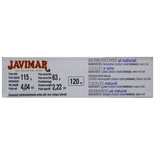 JAVIMAR Berberechos al natural 35/45 63 g.