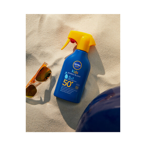 NIVEA Sun kids Spray solar hidratante, especial niños, con factor de protección 50+ (muy alto) protege & cuida 270 ml.