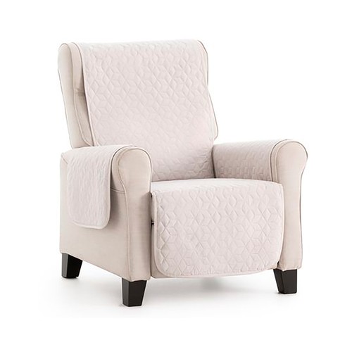 Cubresofa acolchado antimanchas y antideslizante, 1 plaza, color marfil, BELMARTI.