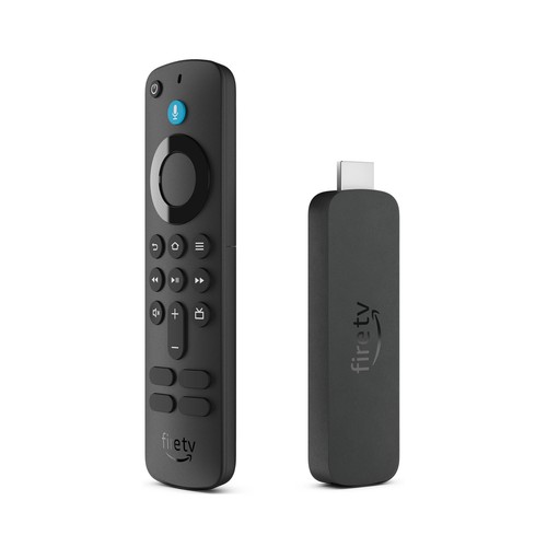 Fire TV Stick 4K 2024, Dispositivo de streaming compatible con Wi-Fi 6, Dolby Vision, Dolby Atmos y HDR10+, color negro, AMAZON.