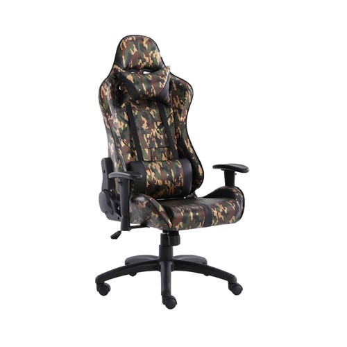 Silla gaming SAKKYO D328 militar, almohadilla lumbar, reclinable, regulación de altura.
