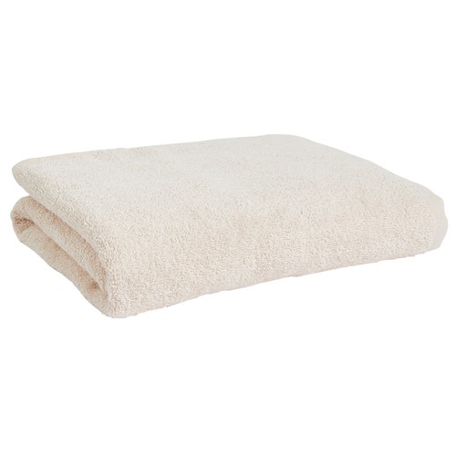 Toalla lisa de ducha beige, 300g/m² de densidad, 70x130 cm. ESSENTIAL.