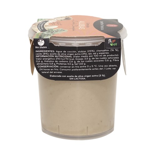 SANTA TERESA Crema de alubias con cardo y champiñones 400 g.