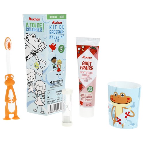 PRODUCTO ALCAMPO Set infantil para el cuidado de los dientes para niños de 2 a 6 años.