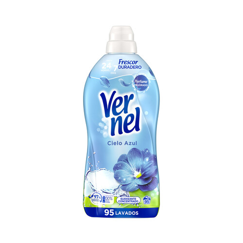 Suavizante concentrado cielo azul VERNEL 95 lavados 1.710 ml.