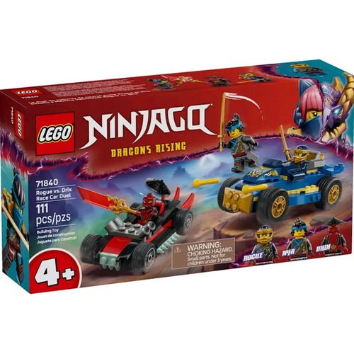 LEGO Ninjago Rogue vs. Drix: Desafio a máxima velocidad 71840, 111 piezas, +4 años.