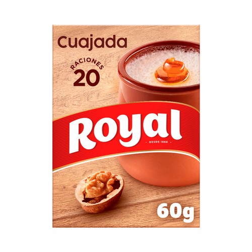 ROYAL Cuajada azucarada, postre en polvo 60 g.