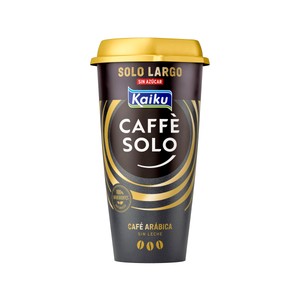 KAIKU Café 100% arábica solo sin leche ni azúcar 230 ml.