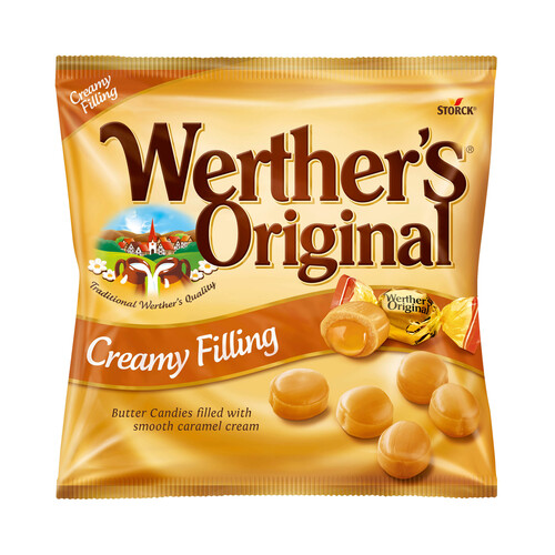 WERTHER'S ORIGINAL Caramelos crujientes rellenos de caramelos WERTHER'S ORIGINAL 135 g.